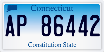 CT license plate AP86442
