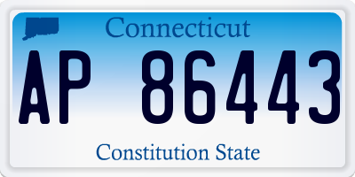 CT license plate AP86443