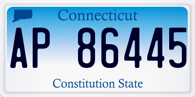 CT license plate AP86445