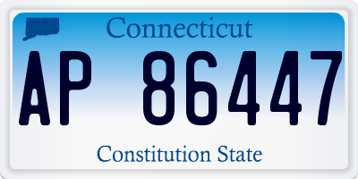 CT license plate AP86447