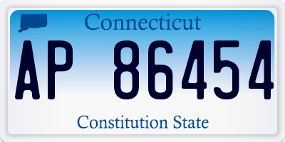 CT license plate AP86454