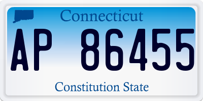 CT license plate AP86455