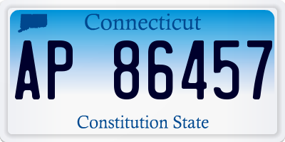 CT license plate AP86457