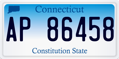 CT license plate AP86458