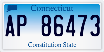 CT license plate AP86473