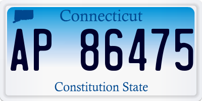 CT license plate AP86475
