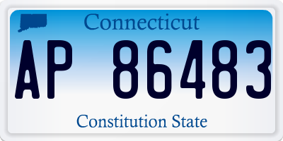 CT license plate AP86483