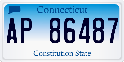 CT license plate AP86487