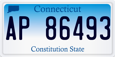 CT license plate AP86493