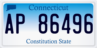 CT license plate AP86496