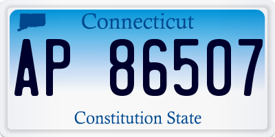 CT license plate AP86507