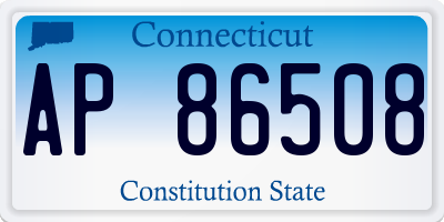 CT license plate AP86508