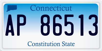 CT license plate AP86513