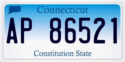 CT license plate AP86521