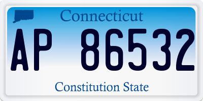 CT license plate AP86532