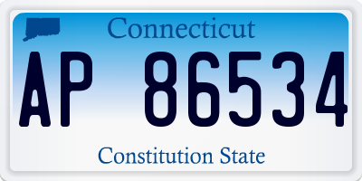 CT license plate AP86534
