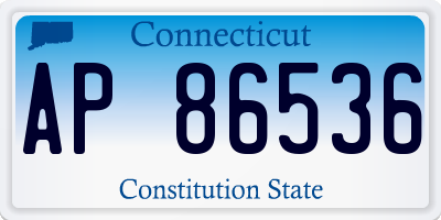 CT license plate AP86536