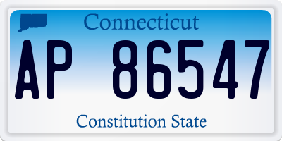 CT license plate AP86547