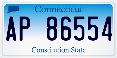 CT license plate AP86554