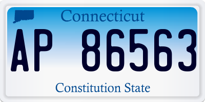 CT license plate AP86563