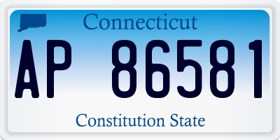 CT license plate AP86581