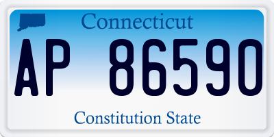 CT license plate AP86590
