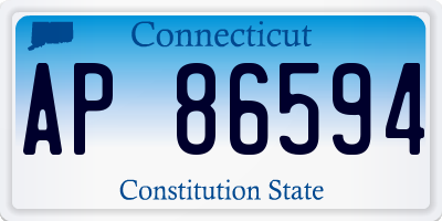 CT license plate AP86594
