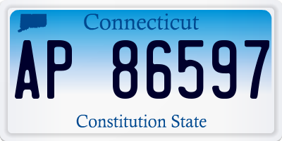 CT license plate AP86597