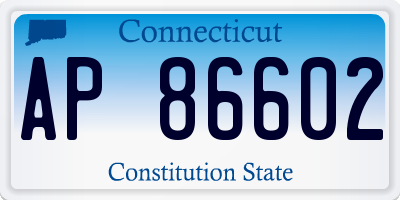 CT license plate AP86602