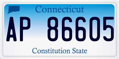 CT license plate AP86605