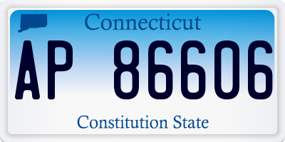 CT license plate AP86606
