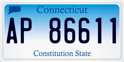CT license plate AP86611