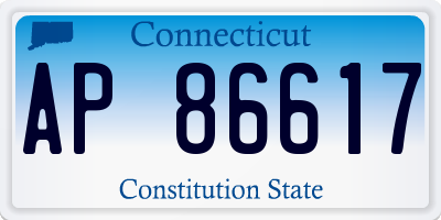 CT license plate AP86617