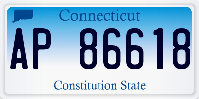 CT license plate AP86618