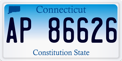 CT license plate AP86626