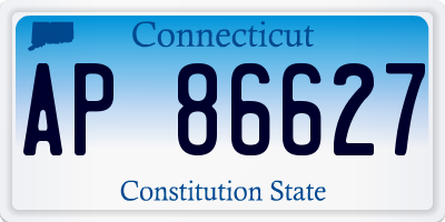 CT license plate AP86627