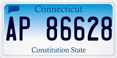 CT license plate AP86628