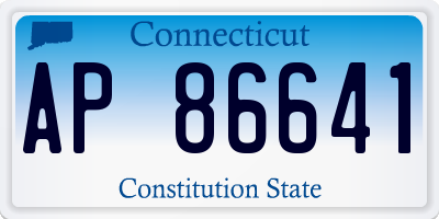 CT license plate AP86641
