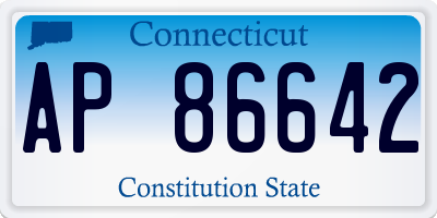 CT license plate AP86642