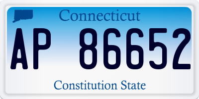 CT license plate AP86652