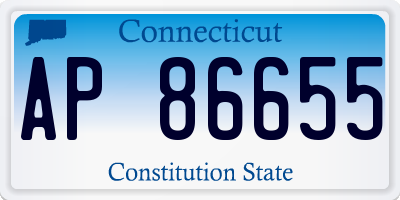 CT license plate AP86655