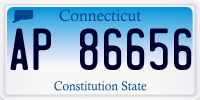 CT license plate AP86656