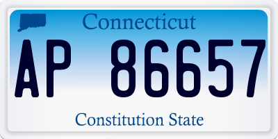 CT license plate AP86657