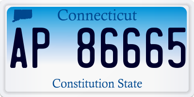 CT license plate AP86665