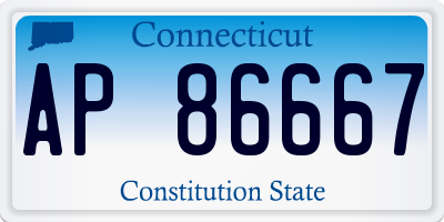 CT license plate AP86667