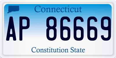 CT license plate AP86669