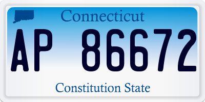 CT license plate AP86672
