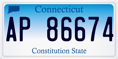 CT license plate AP86674