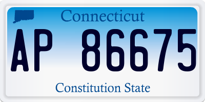 CT license plate AP86675