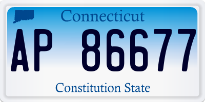 CT license plate AP86677